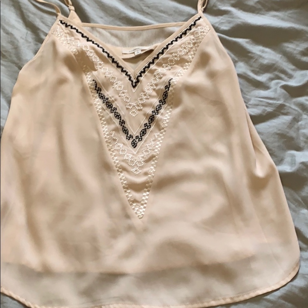 Gorgeous satin tank top with beading detail